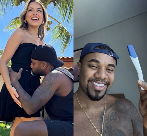 Davi Brito e Emilly fazem teste de gravidez nos Emirados Árabes