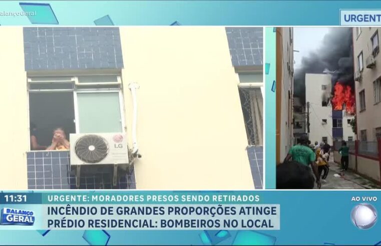 Incêndio atinge apartamento no 13º andar de prédio na Graça, em Salvador; não há feridos