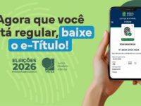 Imagem ilustrativa do aplicativo e-Título da Justiça Eleitoral, que pode ser utilizado como documento de identificação quando apresenta fotografia do eleitor.